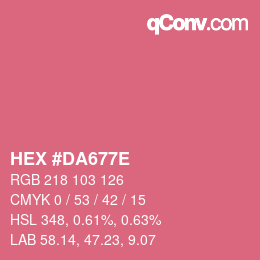 Color code: HEX #DA677E | qconv.com