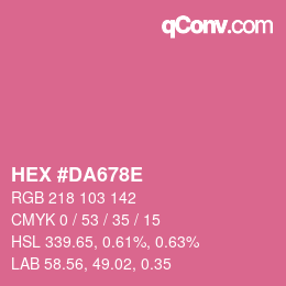 Color code: HEX #DA678E | qconv.com