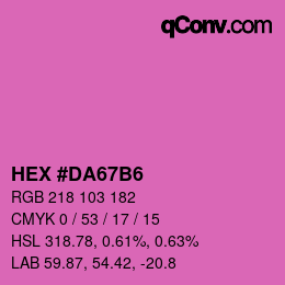 Color code: HEX #DA67B6 | qconv.com
