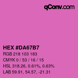 Color code: HEX #DA67B7 | qconv.com