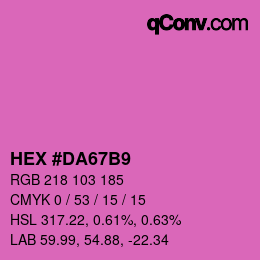 Color code: HEX #DA67B9 | qconv.com