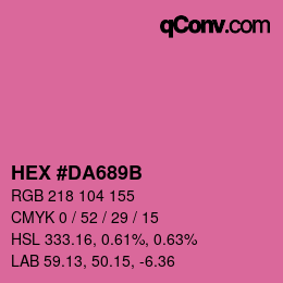 Color code: HEX #DA689B | qconv.com