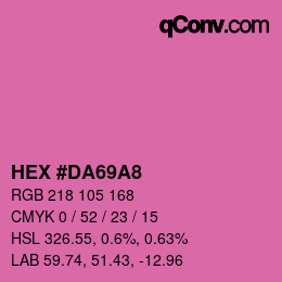 Color code: HEX #DA69A8 | qconv.com