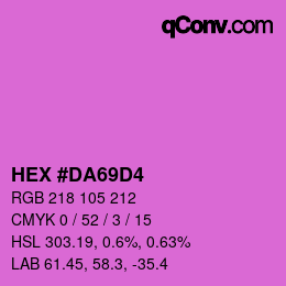 Color code: HEX #DA69D4 | qconv.com