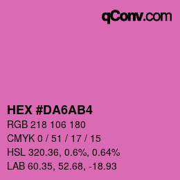 Color code: HEX #DA6AB4 | qconv.com