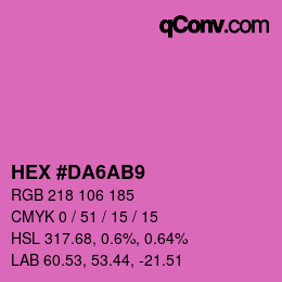 Color code: HEX #DA6AB9 | qconv.com