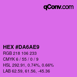 Color code: HEX #DA6AE9 | qconv.com