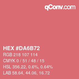 Color code: HEX #DA6B72 | qconv.com
