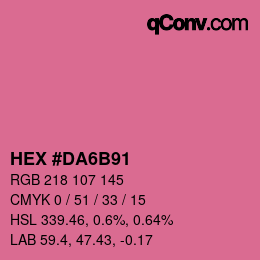 Color code: HEX #DA6B91 | qconv.com