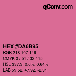 Color code: HEX #DA6B95 | qconv.com