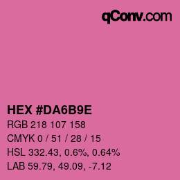 Color code: HEX #DA6B9E | qconv.com