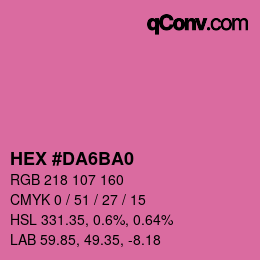 Color code: HEX #DA6BA0 | qconv.com