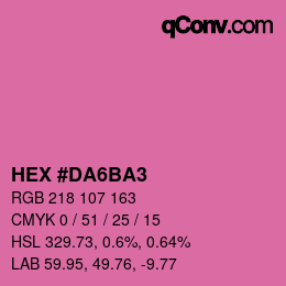 Color code: HEX #DA6BA3 | qconv.com