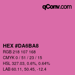 Color code: HEX #DA6BA8 | qconv.com
