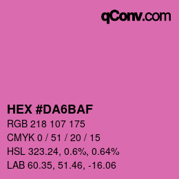 Color code: HEX #DA6BAF | qconv.com