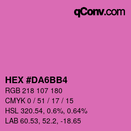 Color code: HEX #DA6BB4 | qconv.com