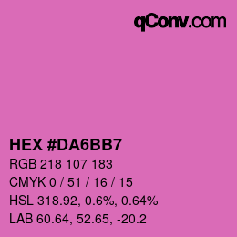 Color code: HEX #DA6BB7 | qconv.com