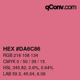 Color code: HEX #DA6C86 | qconv.com