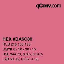 Color code: HEX #DA6C88 | qconv.com