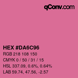 Color code: HEX #DA6C96 | qconv.com