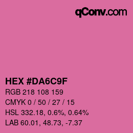 Color code: HEX #DA6C9F | qconv.com