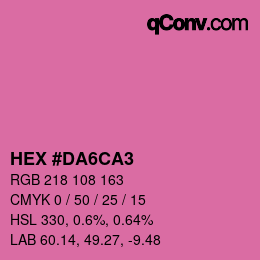 颜色代码: HEX #DA6CA3 | qconv.com