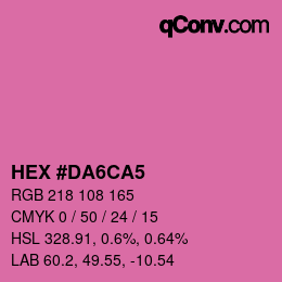 Color code: HEX #DA6CA5 | qconv.com