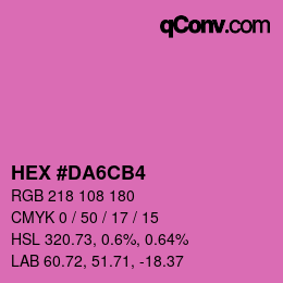 カラーコード: HEX #DA6CB4 | qconv.com