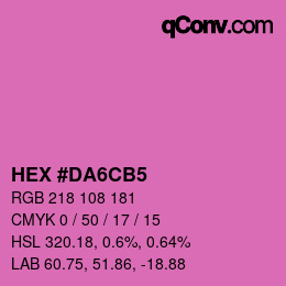 カラーコード: HEX #DA6CB5 | qconv.com