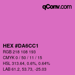 Color code: HEX #DA6CC1 | qconv.com