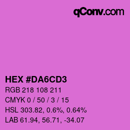 Color code: HEX #DA6CD3 | qconv.com