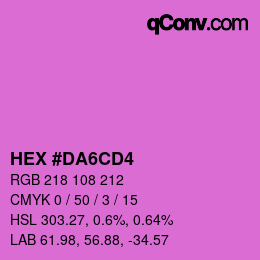 Color code: HEX #DA6CD4 | qconv.com
