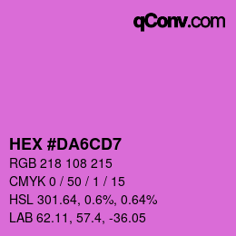 カラーコード: HEX #DA6CD7 | qconv.com