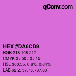 Color code: HEX #DA6CD9 | qconv.com