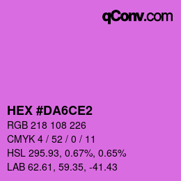 Color code: HEX #DA6CE2 | qconv.com