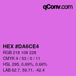 Color code: HEX #DA6CE4 | qconv.com