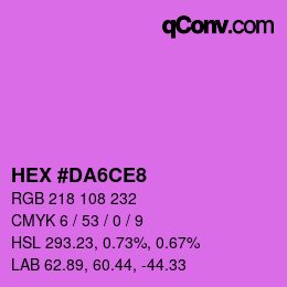 Color code: HEX #DA6CE8 | qconv.com