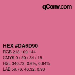Color code: HEX #DA6D90 | qconv.com