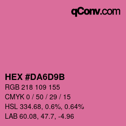 Color code: HEX #DA6D9B | qconv.com