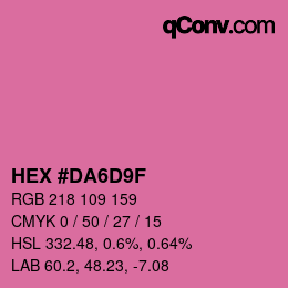 Farbcode: HEX #DA6D9F | qconv.com