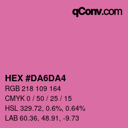 Color code: HEX #DA6DA4 | qconv.com