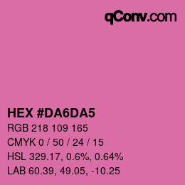 Color code: HEX #DA6DA5 | qconv.com