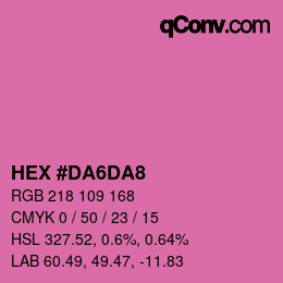 Color code: HEX #DA6DA8 | qconv.com