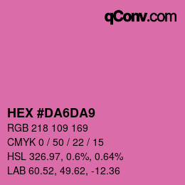 Color code: HEX #DA6DA9 | qconv.com