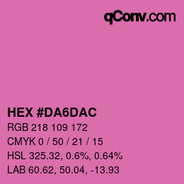 Color code: HEX #DA6DAC | qconv.com
