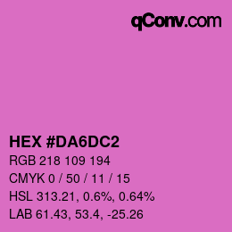 Color code: HEX #DA6DC2 | qconv.com