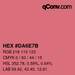 カラーコード: HEX #DA6E7B | qconv.com