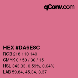 Color code: HEX #DA6E8C | qconv.com