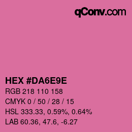カラーコード: HEX #DA6E9E | qconv.com