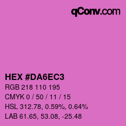 Farbcode: HEX #DA6EC3 | qconv.com